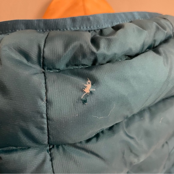 Eddie Bauer Women’s Size Large Turquoise Stormdown 800 Hooded Puffer Jacket - Picture 8 of 12